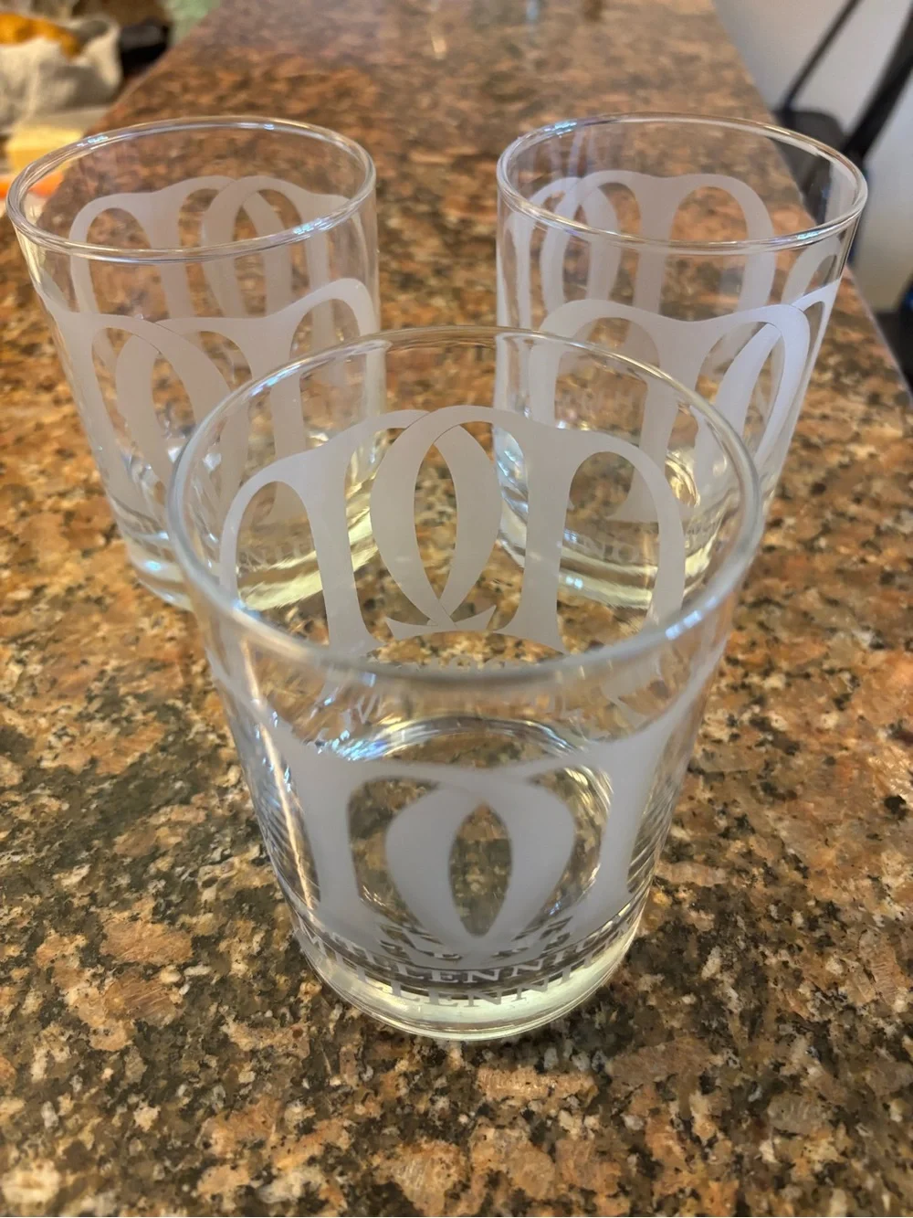 Mignon Faget NEW ORLEANS MILLENNIUM ETCHED DOF BAR GLASSES